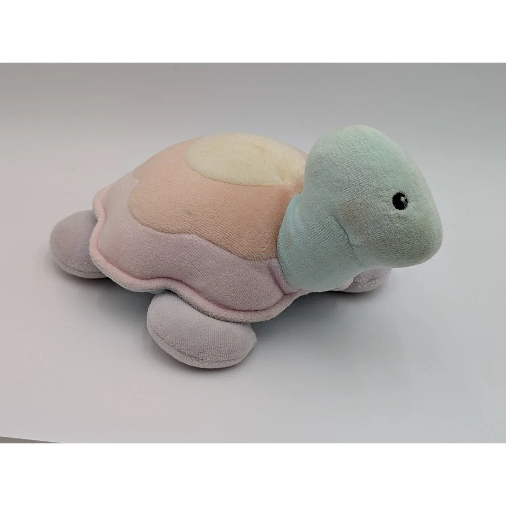 Baby Gund Rainbow Racer Turtle Plush 5696 Pastel Stuffed Animal Toy‎